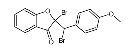 2-bromo-2-(α-bromo-4-methoxy-benzyl)-benzofuran-3-one结构式