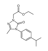 1H-1,2,4-Triazole-1-acetic acid, 4,5-dihydro-3-methyl-4-[4-(1-methylethyl)phenyl]-5-oxo-, ethyl ester结构式