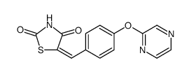 2,4-Thiazolidinedione, 5-[[4-(2-pyrazinyloxy)phenyl]methylene]结构式
