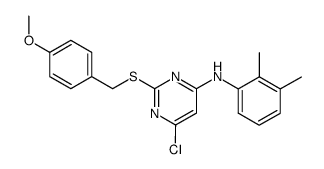 (4-chloro-6-((2,3-dimethylphenyl)amino)-2-(4-methoxybenzyl)thio)pyrimidine Structure