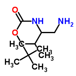 tert-butyl (1-amino-3-methylbutan-2-yl)carbamate structure