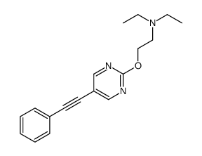 N,N-diethyl-2-[5-(2-phenylethynyl)pyrimidin-2-yl]oxyethanamine结构式