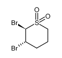 trans-2,3-dibromo-1-thiacyclohexane-1,1-dioxide结构式