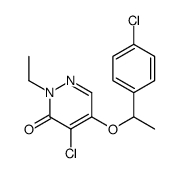 4-chloro-5-[1-(4-chlorophenyl)ethoxy]-2-ethylpyridazin-3-one结构式