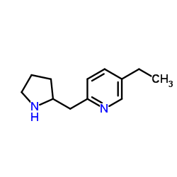 5-Ethyl-2-(2-pyrrolidinylmethyl)pyridine Structure