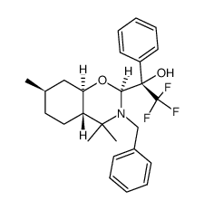 (1S,2S',4a'S,7'R,8a'R)-1-(3-benzyl-4',4',7'-trimethyloctahydro-2H-benzo[e][1,3]oxazin-2'-yl)-2,2,2-trifluoro-1-phenylethanol结构式