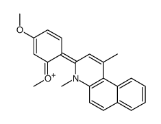 3-(2,4-dimethoxyphenyl)-1,4-dimethylbenzo[f]quinolin-4-ium结构式