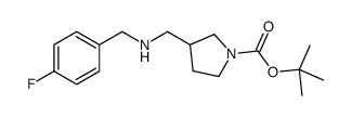 1-Boc-3-[(4-氟苄氨基)-甲基]-吡咯烷结构式