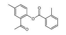 (2-acetyl-4-methylphenyl) 2-methylbenzoate Structure