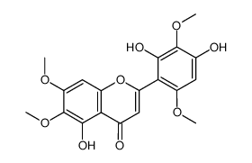 2',4',5-trihydroxy-3',6,6',7-tetramethoxyflavone Structure