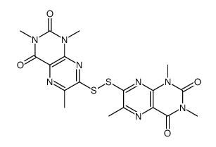 1,3,6-trimethyl-7-[(1,3,6-trimethyl-2,4-dioxopteridin-7-yl)disulfanyl]pteridine-2,4-dione结构式