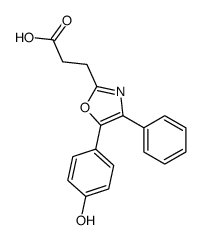 3-[5-(4-hydroxyphenyl)-4-phenyl-1,3-oxazol-2-yl]propanoic acid Structure