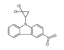 9-(2,2-dichlorocyclopropyl)-3-nitrocarbazole结构式