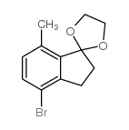 7-bromo-4-methylspiro[1,2-dihydroindene-3,2'-1,3-dioxolane] Structure