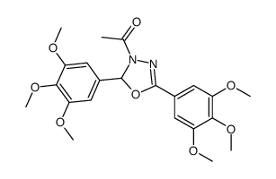 1-[2,5-Bis(3,4,5-trimethoxyphenyl)-1,3,4-oxadiazol-3(2H)-yl]ethan one结构式