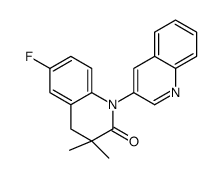 6-fluoro-3,3-dimethyl-1-quinolin-3-yl-4H-quinolin-2-one结构式