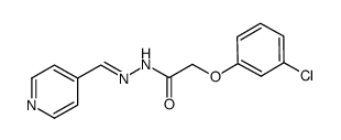 (3-chloro-phenoxy)-acetic acid [1-pyridin-4-yl-meth-(E)-ylidene]-hydrazide结构式