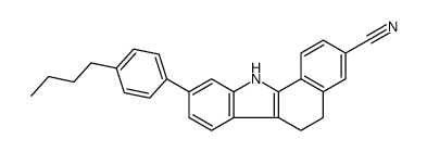 9-(4-butylphenyl)-6,11-dihydro-5H-benzo[a]carbazole-3-carbonitrile结构式