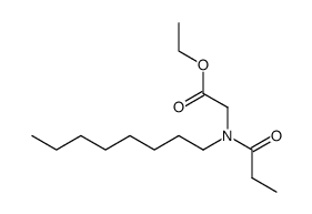 (Octyl-propionyl-amino)-acetic acid ethyl ester结构式