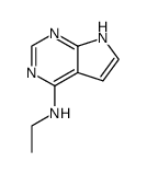 ethyl-(7H-pyrrolo[2,3-d]pyrimidin-4-yl)-amine结构式