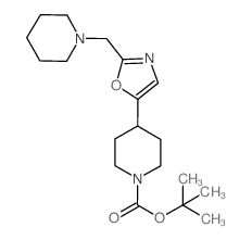 tert-butyl 4-(2-(piperidin-1-ylmethyl)oxazol-5-yl)piperidine-1-carboxylate结构式