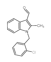 1-[(2-chlorophenyl)methyl]-2-methylindole-3-carbaldehyde结构式