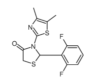 2-(2,6-difluorophenyl)-3-(4,5-dimethyl-1,3-thiazol-2-yl)-1,3-thiazolidin-4-one结构式