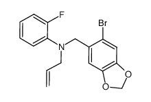 N-allyl-N-(2-bromo-4,5-methylenedioxybenzyl)-2-fluoroaniline结构式