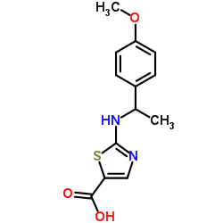 2-{[1-(4-Methoxyphenyl)ethyl]amino}-1,3-thiazole-5-carboxylic acid Structure