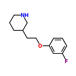 3-[2-(3-Fluorophenoxy)ethyl]piperidine结构式