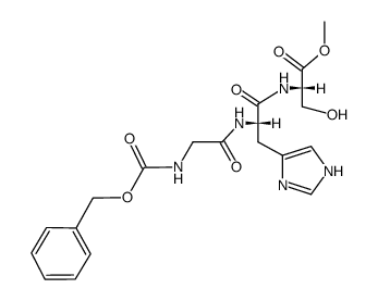 N-benzyloxycarbonyl-glycyl=>L-histidyl=>L-serine-methyl ester Structure