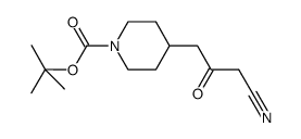 tert-butyl 4-(3-cyano-2-oxopropyl)piperidine-1-carboxylate结构式