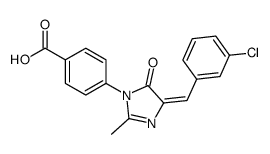 4-[(4E)-4-[(3-chlorophenyl)methylidene]-2-methyl-5-oxoimidazol-1-yl]benzoic acid结构式