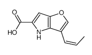 (Z)-3-(prop-1-enyl)-4H-furo[3,2-b]pyrrole-5-carboxylic acid结构式