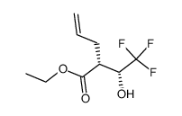 (R)-2-((R)-2,2,2-Trifluoro-1-hydroxy-ethyl)-pent-4-enoic acid ethyl ester结构式