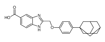 2-(4-adamantan-1-yl-phenoxymethyl)-1H-benzoimidazole-5 carboxylic Acid结构式