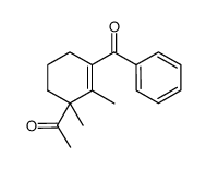 1-(3-benzoyl-1,2-dimethylcyclohex-2-enyl)ethanone结构式