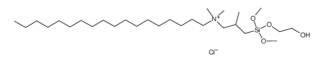 3-((2-hydroxyethoxy)dimethoxysilyl)-2-methylpropyldimethyloctadecylammonium chloride Structure