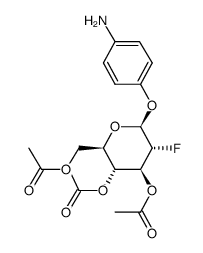 4-aminophenyl 3,4,6-tri-O-acetyl-2-deoxy-2-fluoro-β-D-glucopyranoside结构式