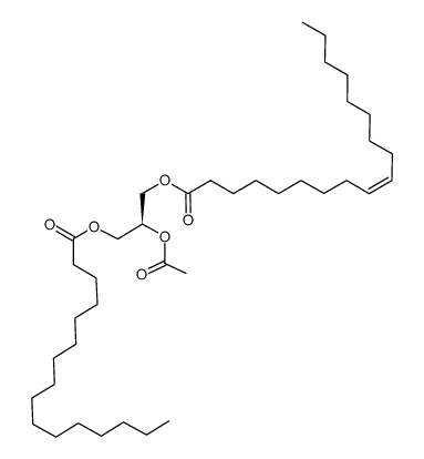 1-oleoyl-2-acetyl-3-palmitoyl-sn-glycerol结构式