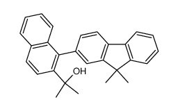2-[1-(9,9-dimethyl-9H-fluoren-2-yl)naphthalen-2-yl]propan-2-ol结构式