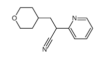 2-pyridin-2-yl-3-(tetrahydro-2H-pyran-4-yl)propanenitrile结构式