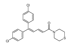 (E)-5,5-Bis(4-chlorophenyl)-1-(thiomorpholino)penta-2,4-dien-1-one结构式
