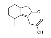 (7-methyl-2-oxo-3,3a,4,5,6,7-hexahydro-2H-inden-1-yl)-acetic acid Structure