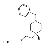 1-benzyl-4-bromo-4-(2-bromo-ethyl)-piperidine, hydrobromide结构式