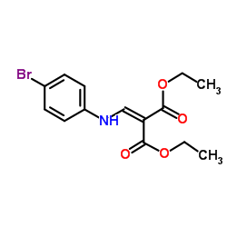 Diethyl {[(4-bromophenyl)amino]methylene}malonate structure