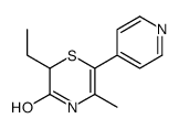 2-ethyl-5-methyl-6-pyridin-4-yl-4H-1,4-thiazin-3-one结构式