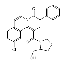 10-chloro-1-[(2R)-2-(hydroxymethyl)pyrrolidine-1-carbonyl]-3-phenylbenzo[a]quinolizin-4-one结构式