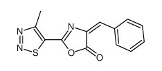 4-benzylidene-2-(4-methyl-1,2,3-thiadiazol-5-yl)oxazol-5(4H)-one结构式