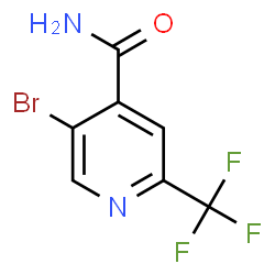 2-三氟甲基-5-溴吡啶-4-甲酰胺结构式